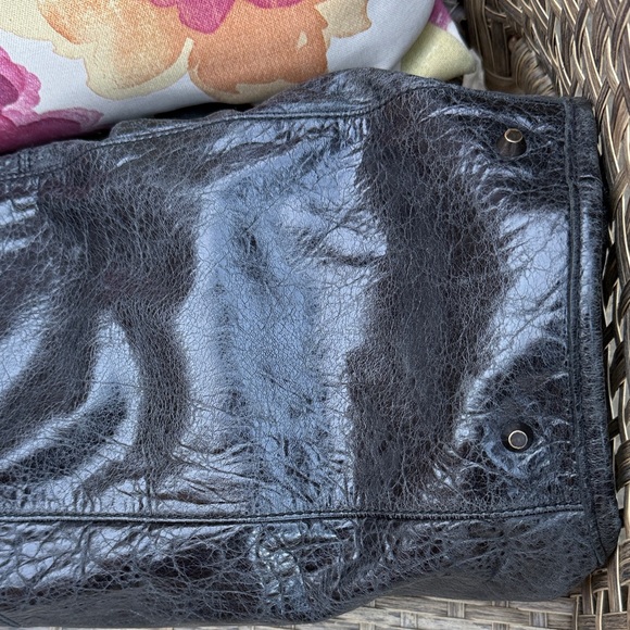🔥RARE XL🔥Balenciaga City Tote Extra Large 50cm Black Gunmetal Crinkled Leather - Picture 17 of 17